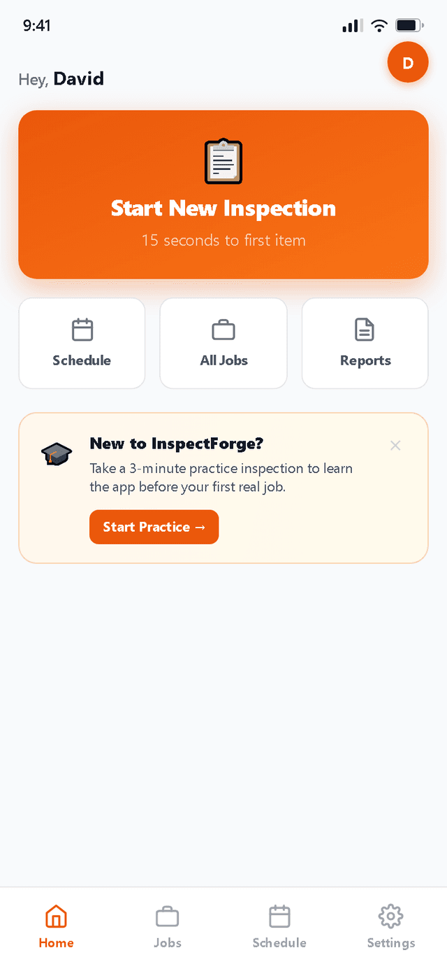 Mobile Inspection App — InspectForge screenshot